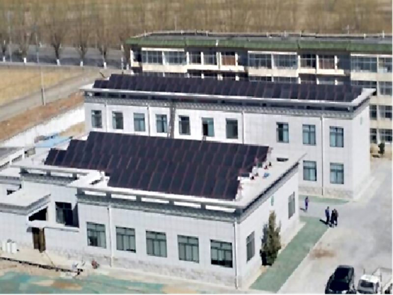 西藏农业厅平板太能采暖系统